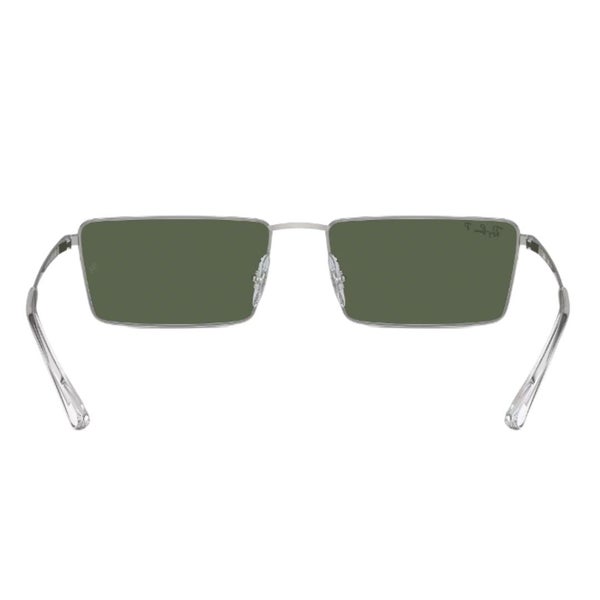 Ray-Ban Emy RB3741 003/9A - Silver Frame, Dark Green Polarized Lens Carousel 5