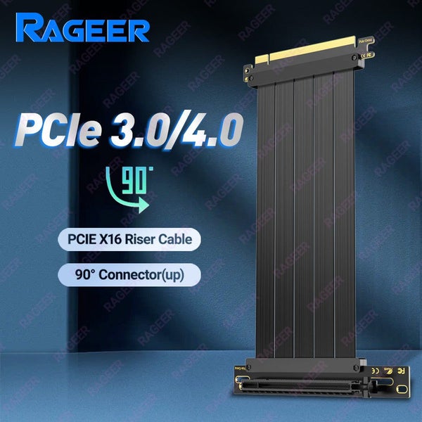 RAGEER PCIe 4.0/3.0 X16 High Speed Cable, GPU Extension Riser Connector for R... Carousel 2