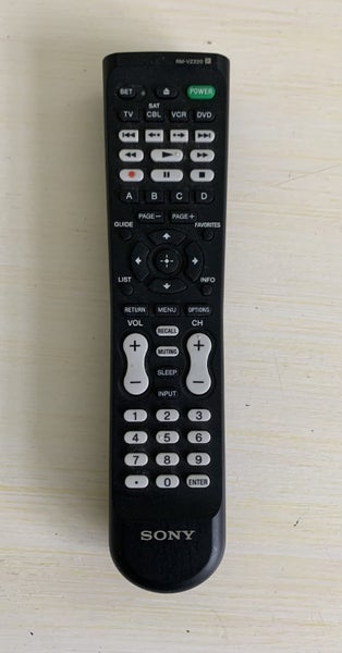 SONY TV, DVD, SAT/CBL, VCR remote control Carousel 1