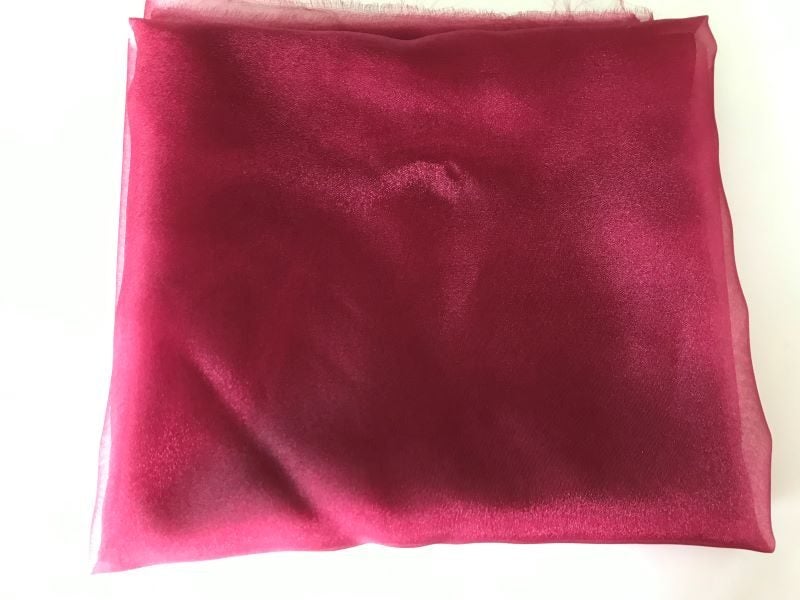 Burgundy Organza fabric offcut Carousel 1