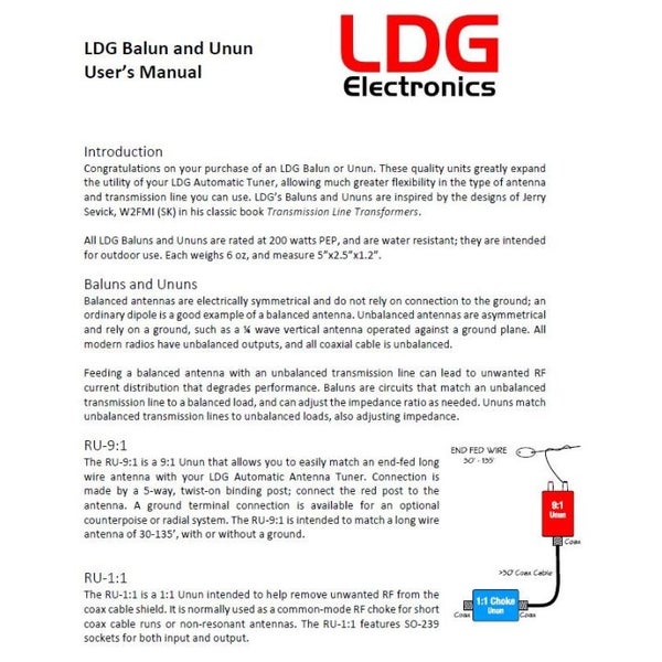 LDG RU-1:1 UNUN HF Common-mode RF Choke Carousel 2