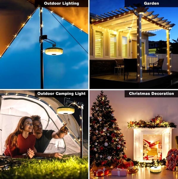 Rechargeable LED Camping Light with an 8m long retractable RGB Light String Carousel 5