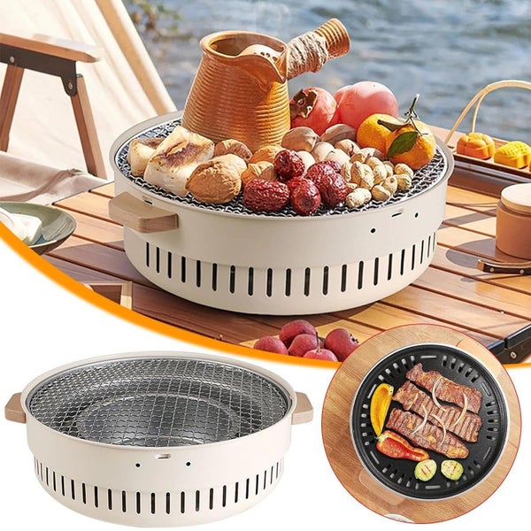 Charcoal Barbecue Gril Portable Charcoal BBQ Grill Stove Home Party Outdoor Carousel 2