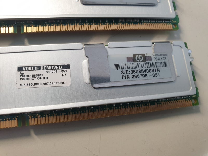 4GB Samsung (4x1GB) PC2-5300F HP Server RAM Carousel 3