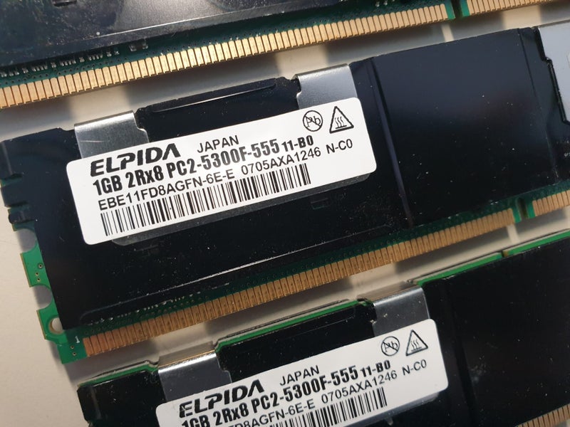 4GB Elpida (4x1GB) PC2-5300F HP Server RAM Carousel 2