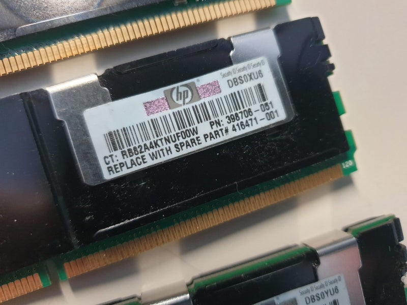 4GB Elpida (4x1GB) PC2-5300F HP Server RAM Carousel 3