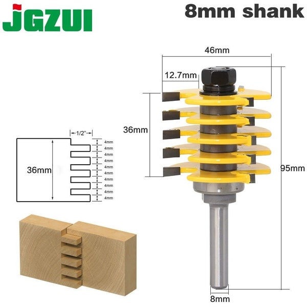 8mm Shank Finger Joint Router Bit Woodworking Cutterd Carousel 1