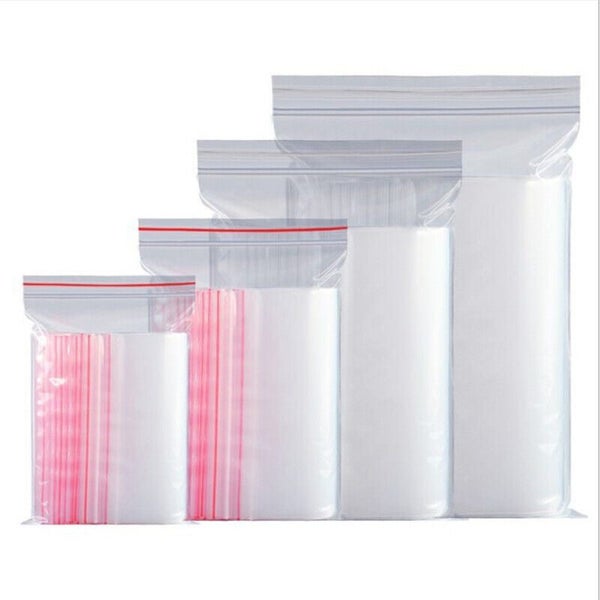 100Pcs Mini Small Resealable Bags Clip Zip Self Seal Plastic Bag DIY Accessory Carousel 9