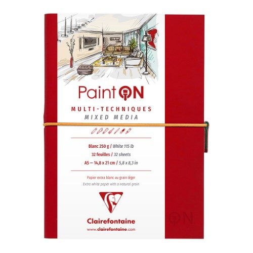 PaintON Stitchbook White A5 250g 32sh Carousel 1