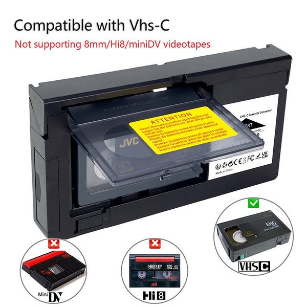 SVHS Camcorders Motorized VHS Not For 8mm/MiniDV/Hi8 VHS-C Cassette Adapter Carousel 1