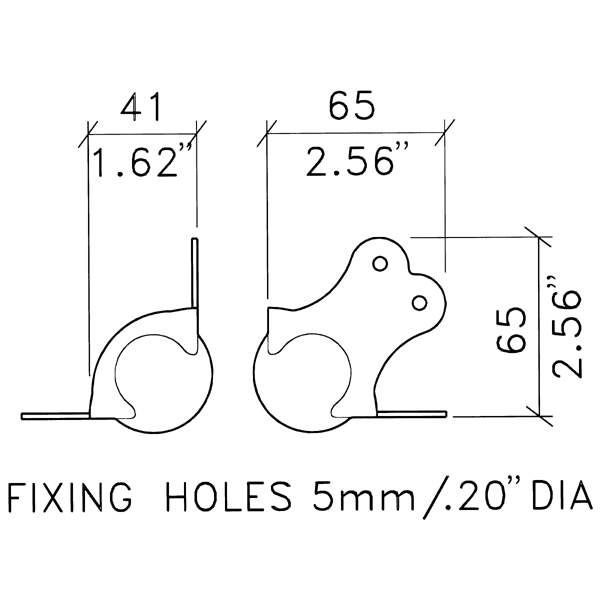 Penn Elcom - C1395Z - Large 2 Leg Ball Corner with Radius Cut-Out. Carousel 2