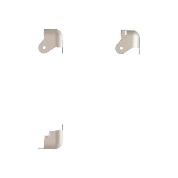 Penn Elcom - C1819N - 2 Leg Nickel Wrap-Around Cabinet Corner with 12mm Radius Carousel 3