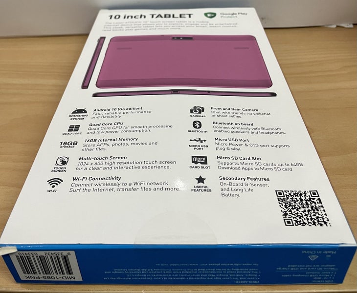 LASER 10.1" HD Quad Core 16GB Android Tablet Rose Pink Carousel 10