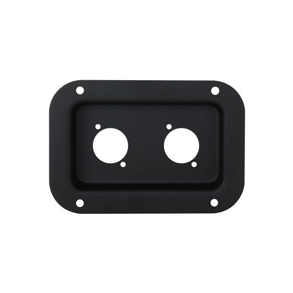 Penn Elcom - D0604K - Dish Punched for 2 x D-Series Connectors - Black Carousel 4