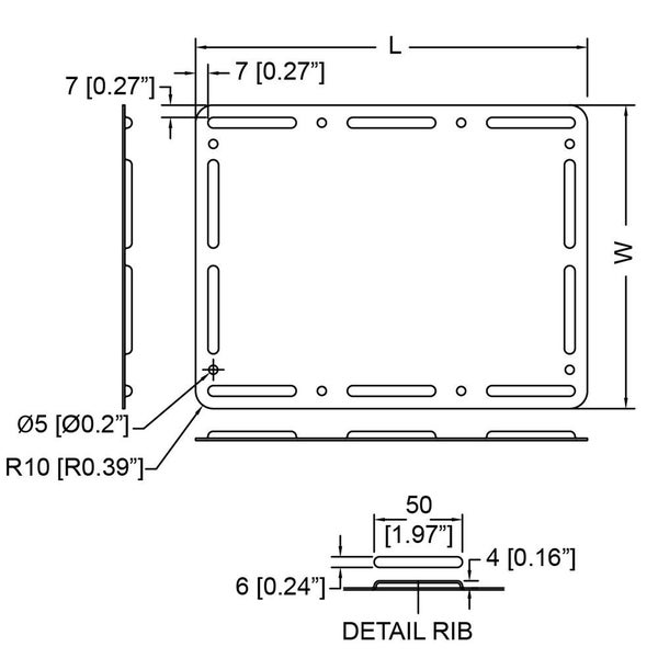 Penn Elcom - D4116Z - Surface Mount Label Dish for Self-Adhesive Tour Labels ... Carousel 2