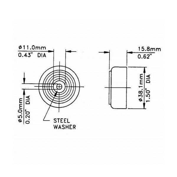 Penn Elcom - F1558 - Medium Rubber Foot Carousel 2