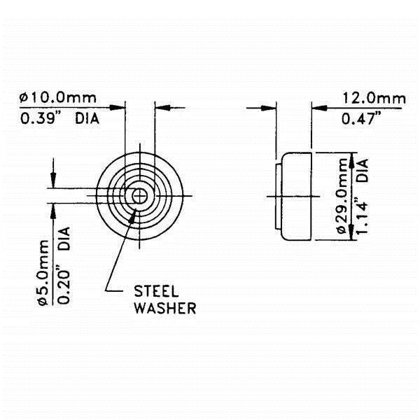 Penn Elcom - F1633 - Medium Rubber Foot Carousel 2