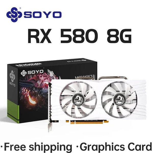 SOYO Graphics Cards Radeon RX580 GDDR5 Memory Video Gaming Card PCIE3.0x16 GP... Carousel 1