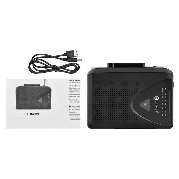 Portable USB Cassette Tape to MP3 Converter Capture Audio Music Player Record... Carousel 2