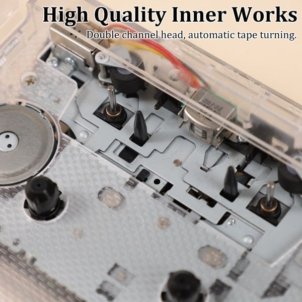 HIFI Sound Retro Nostalgia Bluetooth5.0 tape player Transparent PlayerDual Tr... Carousel 7