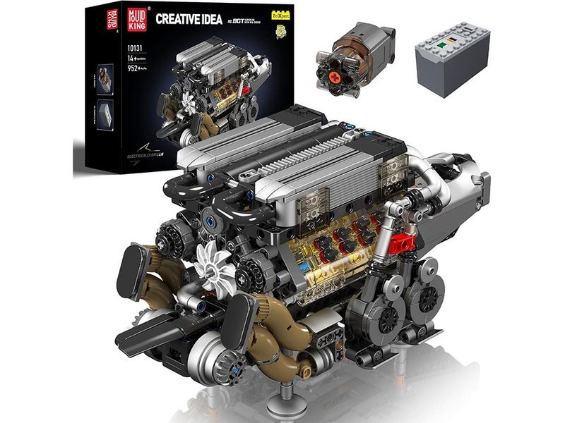 Mould King W16 Engine Building Blocks Set, Combustion Engine Model That Runs Carousel 1