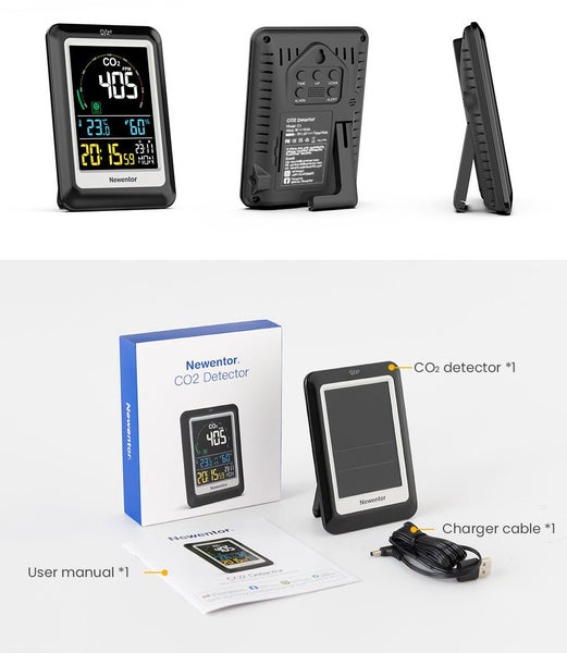 Newentor 5 in 1 Air Quality Monitor Multifunctional Real-time Dectect Carbon ... Carousel 7