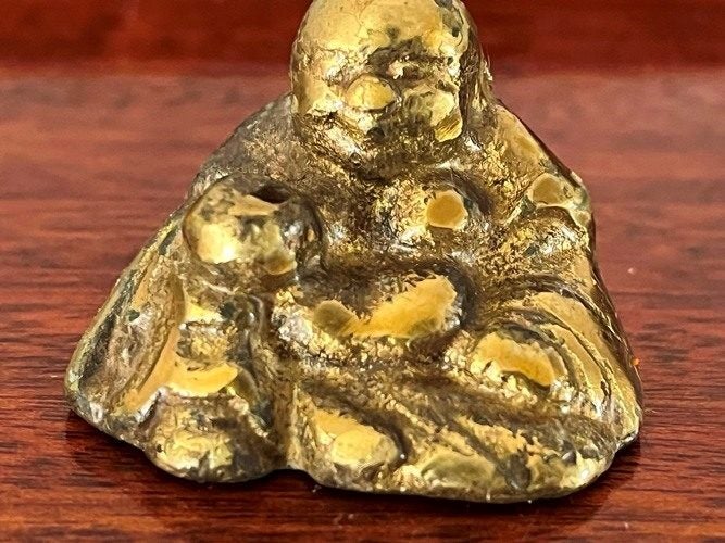 Vintage Brass Laughing Buddha Figurine Carousel 2