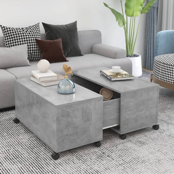 Coffee Table Concrete Grey 75X75x38 Cm Engineered Wood Coffee Tables Carousel 7