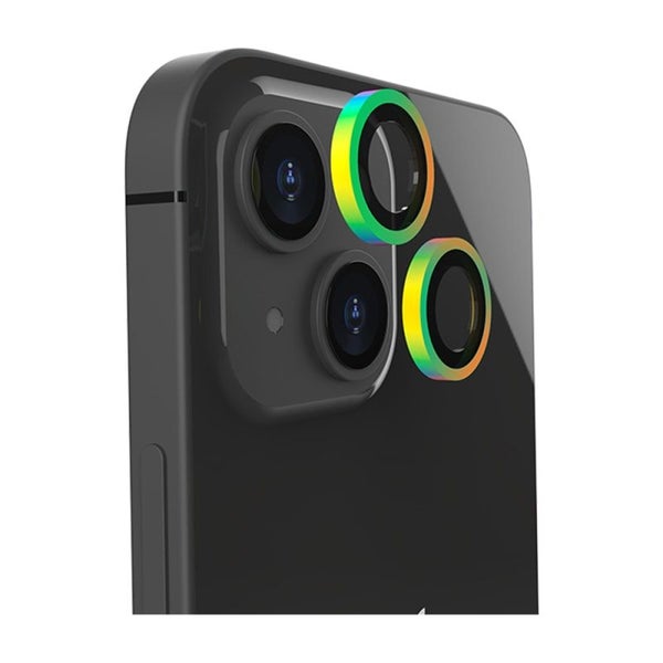 EFM Camera Lens Armour For iPhone 14 (6.1")/iPhone 14 Plus (6.7") - Rainbow Carousel 1