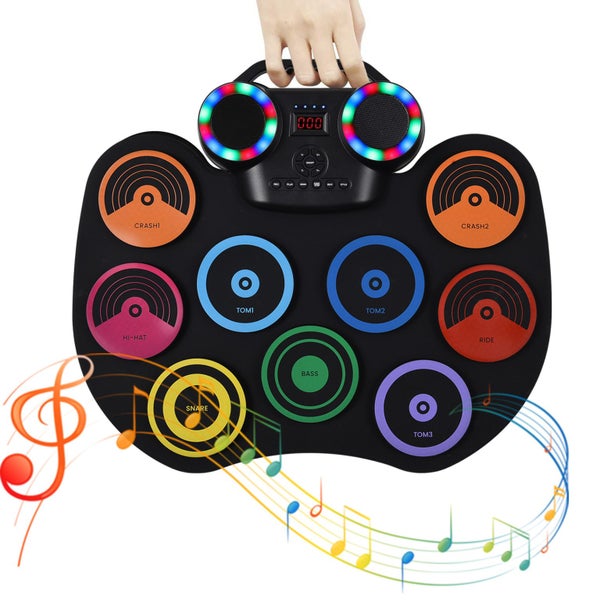 drum set electric drum set drums Electric Drum Set Portable Drum Pad Kit 9 Pads Carousel 2