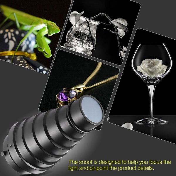 camera filters Metal Conical Snoot with Honeycomb Grid 5pcs Color Filter Kit for Carousel 1