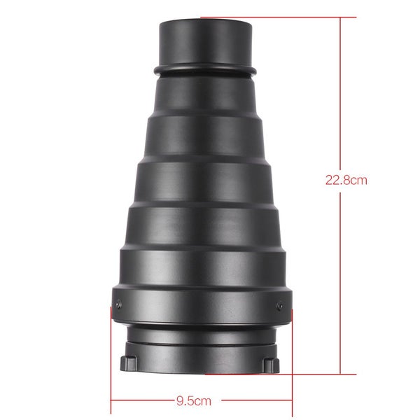 camera filters Metal Conical Snoot with Honeycomb Grid 5pcs Color Filter Kit for Carousel 7