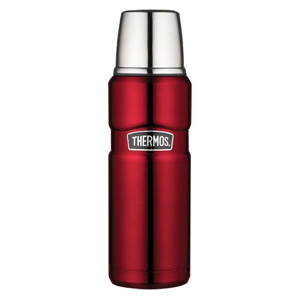 Thermos Stainless Steel Vacuum Beverage Bottle Red 470ml Carousel 1