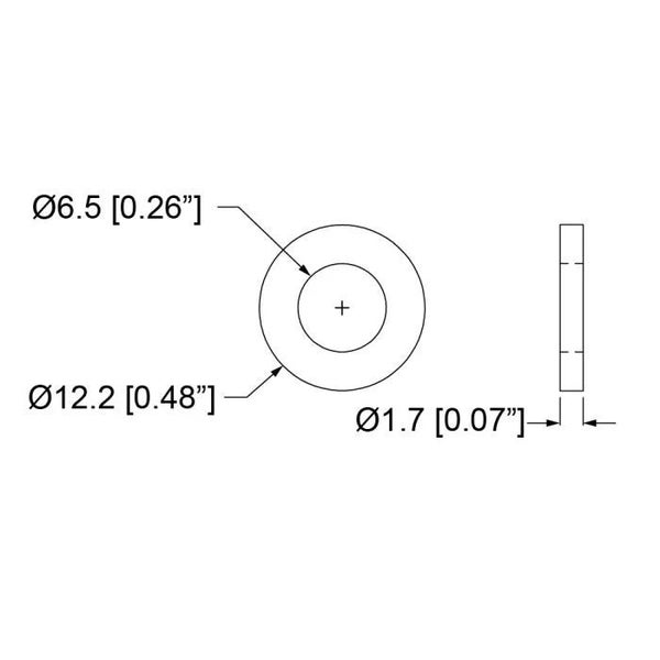 Penn Elcom - HSM6FW - M6 Flat Black Plastic Washer Carousel 2