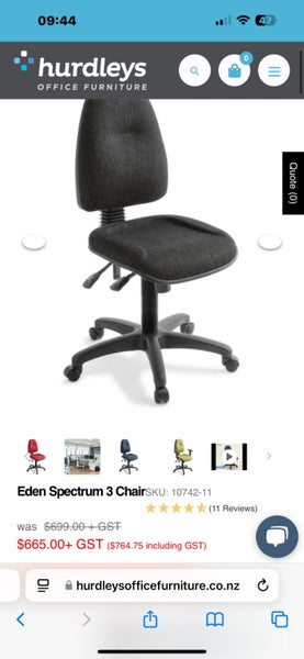 EOS Spectrum 3 Ergonomic office chair blue Carousel 7