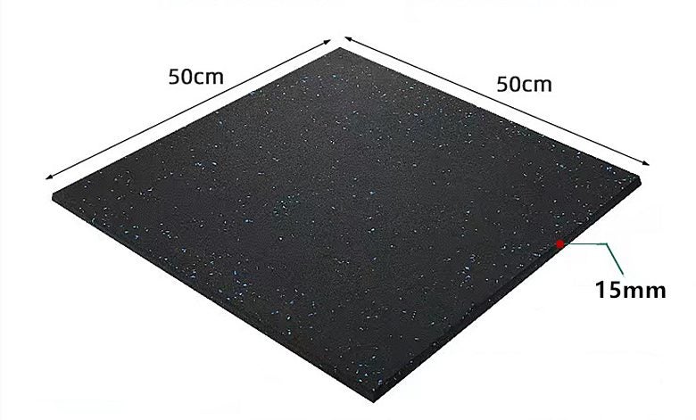 Rubber Mat Gym Flooring 50 x 50cm x 4-15mm Thickness Carousel 2