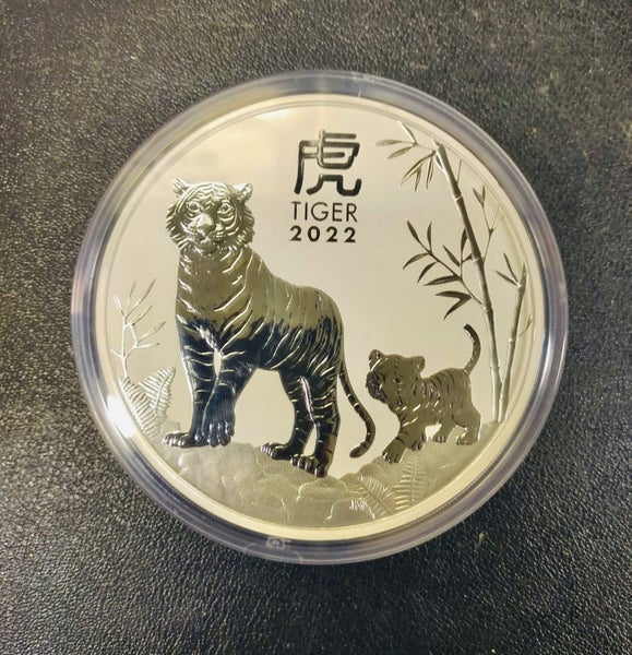 2022 1 Kg Australia Lunar Series III - Year of the Tiger .9999 Silver BU Coin Carousel 1