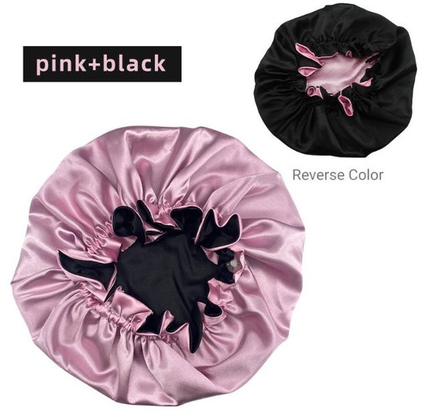 Satin Bonnet Silk Sleep Cap Reversible Hair Bonnet for Sleeping Carousel 1
