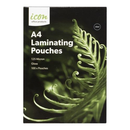 Icon Laminating Pouches A4 Gloss 125mic Pack 100 Carousel 2