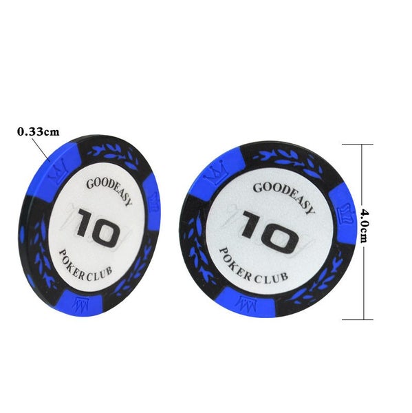 14g 25pcs Poker Chips Tokens Poker Chips Jeton Casino Carousel 10