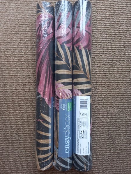 Wallpaper. Flow - Black Brown Red. 2 roll bundle. PTW. Carousel 2