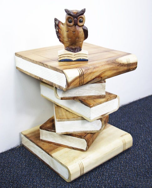 Wooden Book Table White Pages Carousel 2