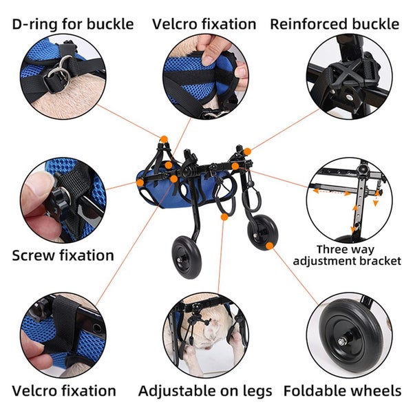 Adjustable Dog Wheelchair Size M(NZ STOCK) Carousel 2