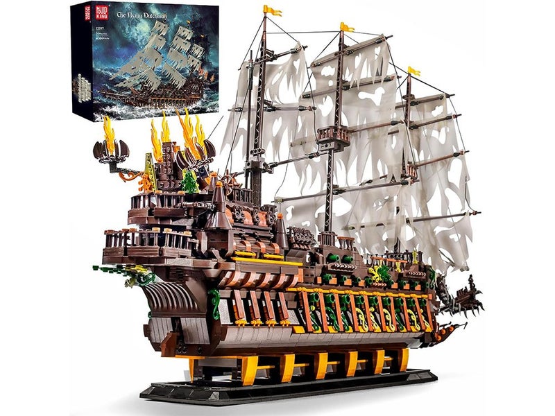 Pirate Ship Building Toy, MOC Flying Dutchman Model Ship Boat, Toy Building Sets Carousel 1