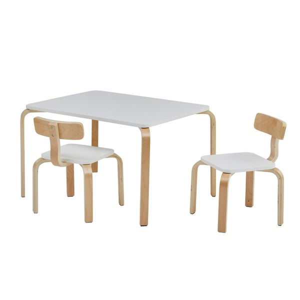 Kids Table & Chairs Set - White Carousel 2