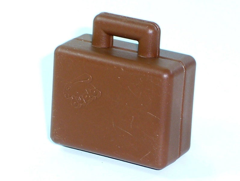 ®™DUPLO - Brown Suitcase, Duplo Rabbit Logo on Front & Back ~Retired 2002~ Carousel 2