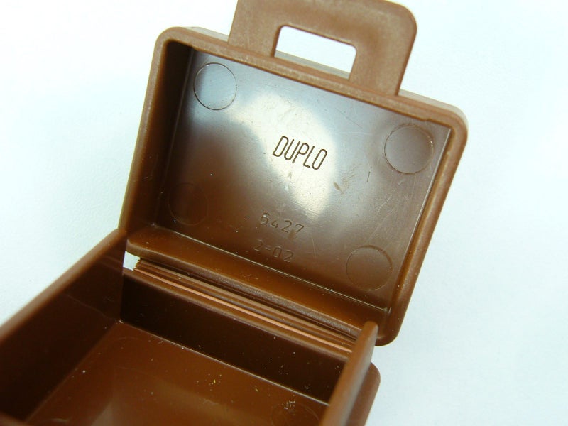 ®™DUPLO - Brown Suitcase, Duplo Rabbit Logo on Front & Back ~Retired 2002~ Carousel 3