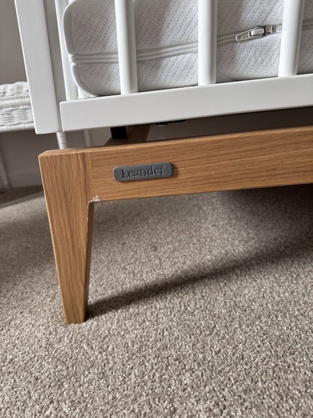 Leander Luna cot-mattress & protector & bumper RRP $2250 Carousel 2
