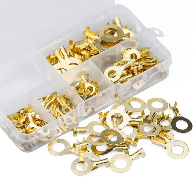 150pcs M3 M4 M5 M6 M8 M10 Copper Ring Terminal Assortment Kit Carousel 1