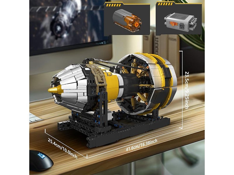 Mini Engine Build Kit for Adults with Battery, Mechanical Science Education STEM Carousel 6